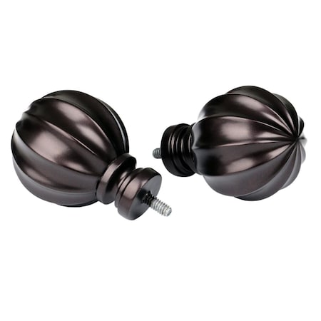 Escenografia 28-48 in. Curtain Rod with Decorative Ball Finial - Bronze ES3264265